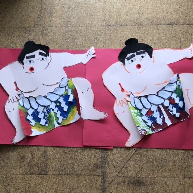 【みんなの投稿】２歳児クラス・一月製作「横綱」