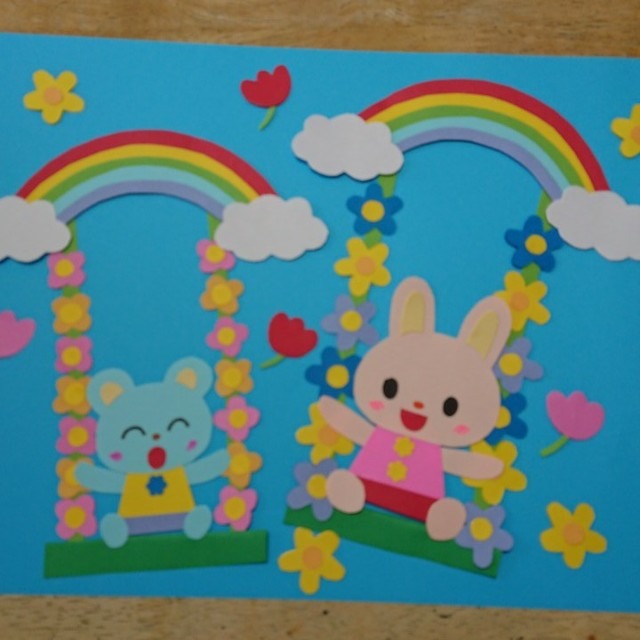 【みんなの投稿】春の壁面飾り