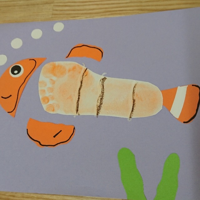 【みんなの投稿】足形でクマノミを作りました‼️