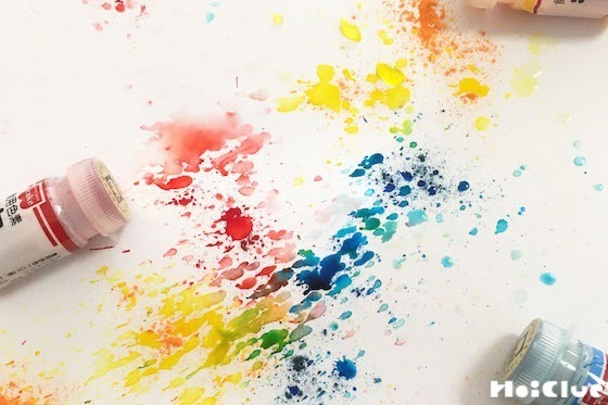 食紅のにじみ絵〜色の混ざり具合が楽しめるお絵かき遊び〜