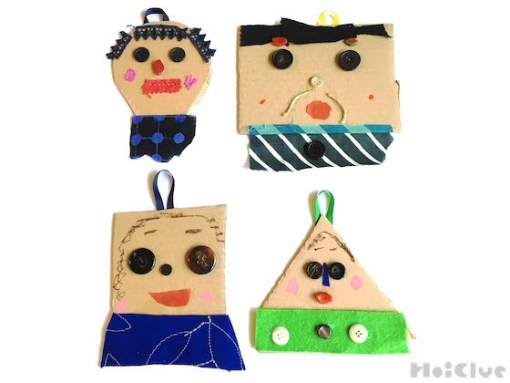 ダンボールと廃材でつくる壁かけ似顔絵〜贈りものや部屋飾りにも楽しめそうな製作遊び〜