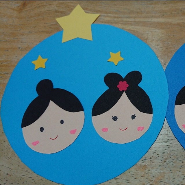 【みんなの投稿】七夕飾り🎋の織姫、彦星