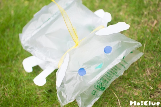 【工作遊び】宅配便のエアー緩衝材でつくる「おさんぽワンちゃん」〜素材／エアー緩衝材〜