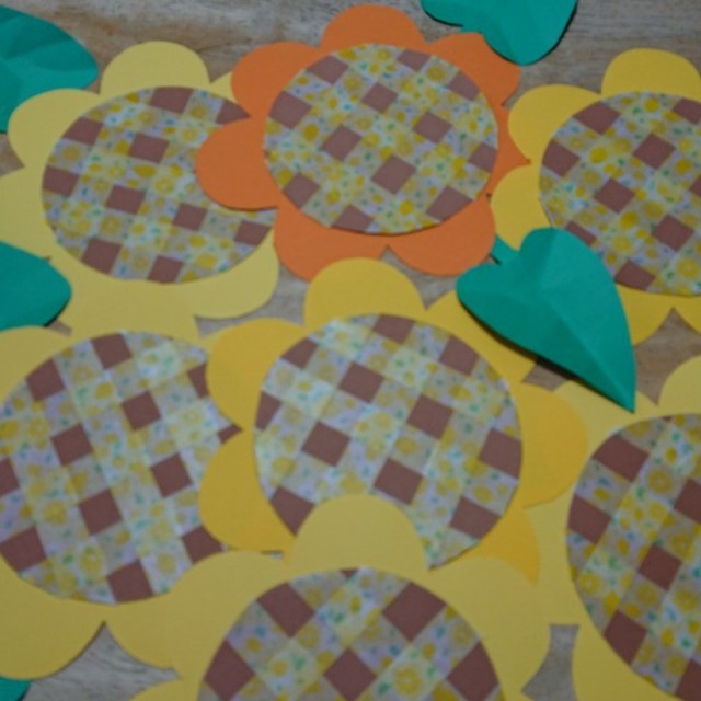 【みんなの投稿】マスキングテープを貼ってひまわり