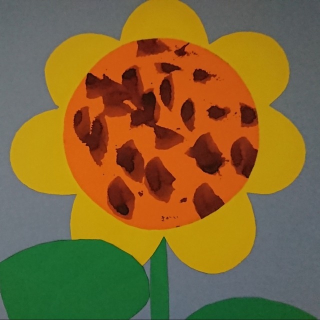 【みんなの投稿】ひまわり🌻スポンジスタンプ 【みんなの投稿】ひまわり🌻スポンジスタンプ