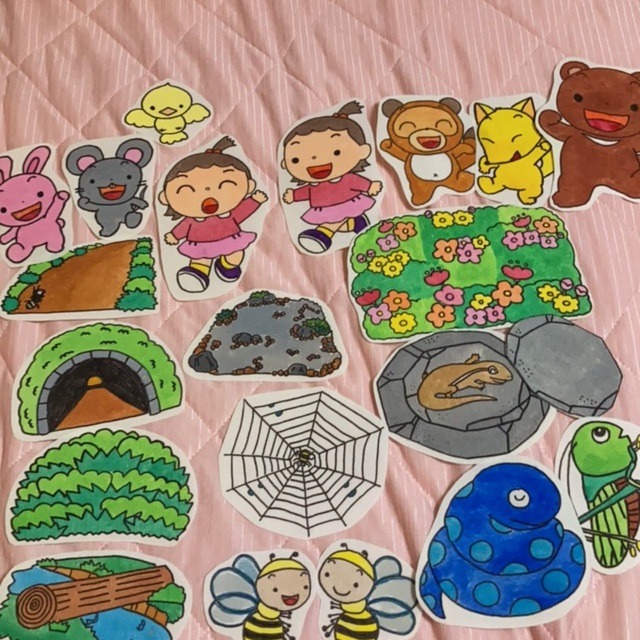 【みんなの投稿】パネルシアター  「散歩」