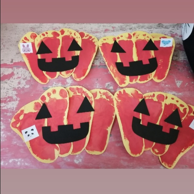 【みんなの投稿】✱かぼちゃお化け✱1歳児