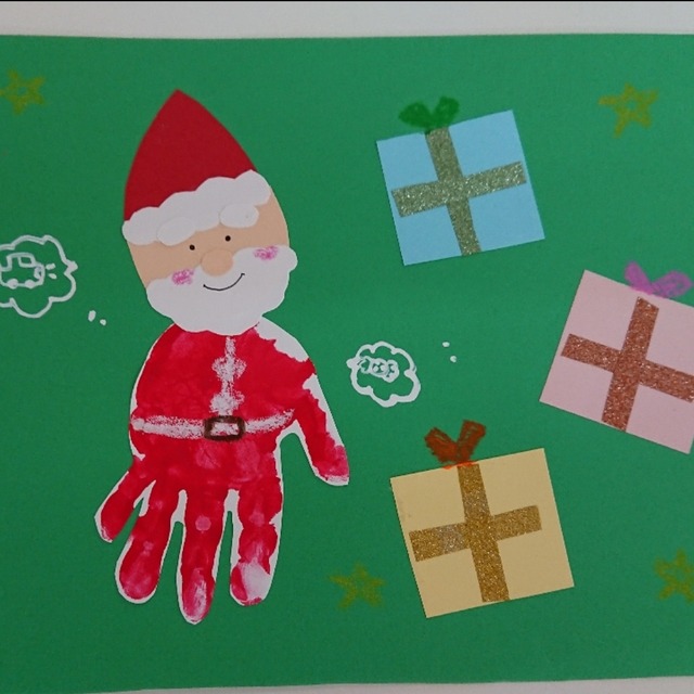 【みんなの投稿】手形サンタ🎅