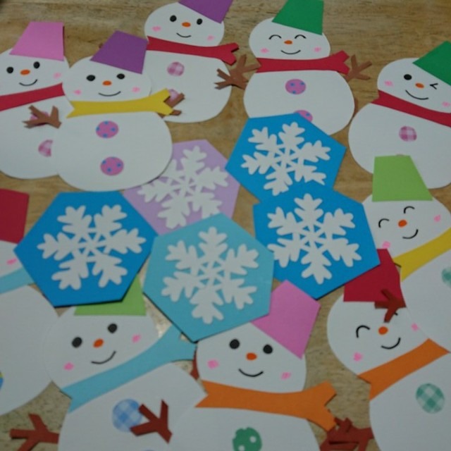 【みんなの投稿】雪だるま⛄と雪の結晶❄️