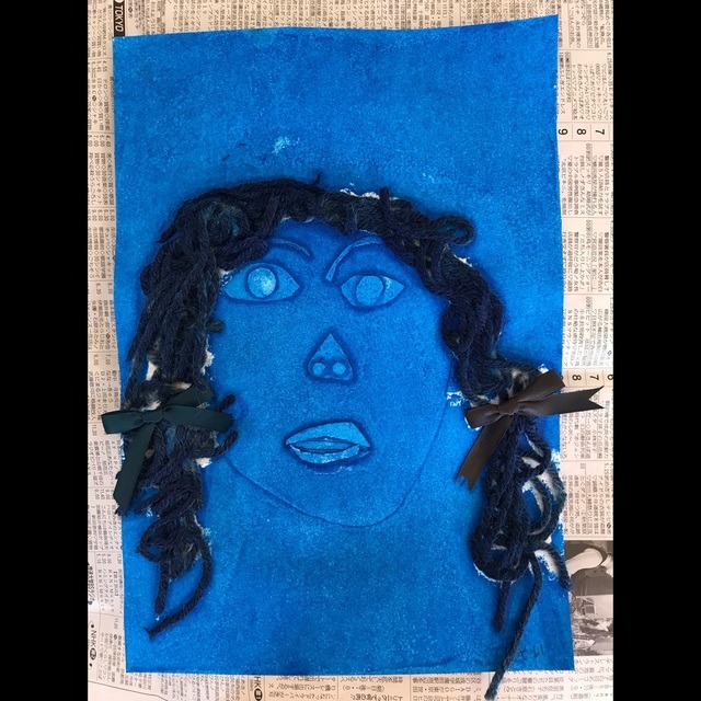 【みんなの投稿】紙版画　年長