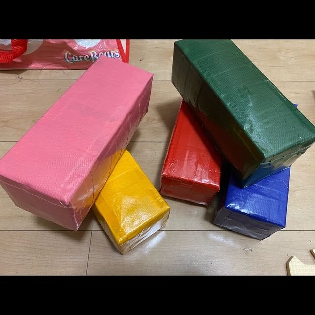 【みんなの投稿】○牛乳パック積み木