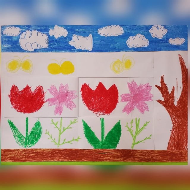 【みんなの投稿】くれよんのくろくん、オペレッタ絵画3歳児