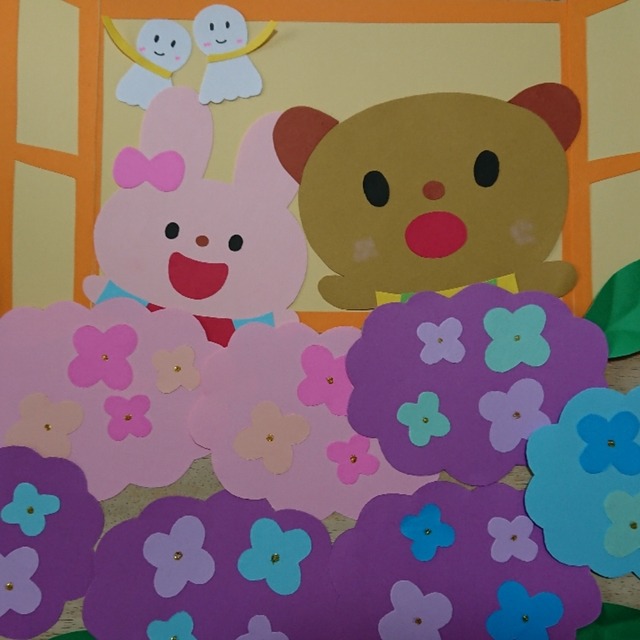 【みんなの投稿】梅雨☔の季節の壁面飾り