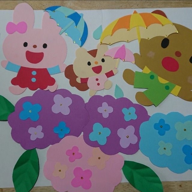 【みんなの投稿】梅雨☔の季節の壁面飾り