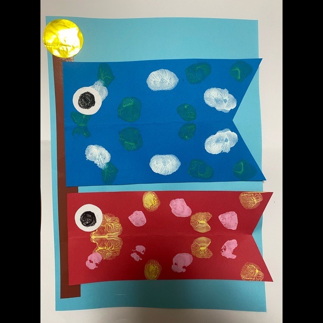 【みんなの投稿】【こいのぼり製作】👶🏻3歳児
