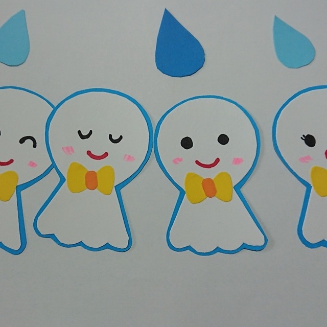 【みんなの投稿】てるてる坊主の壁面飾り