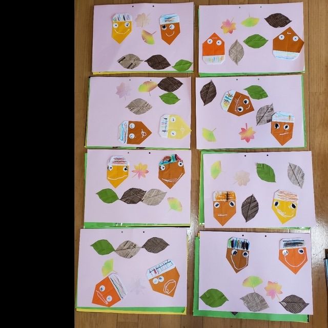 【みんなの投稿】3歳児製作 どんぐり折り紙