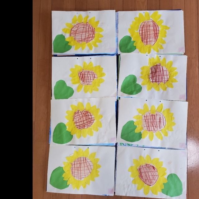 【みんなの投稿】3歳児製作 ひまわり🌻
