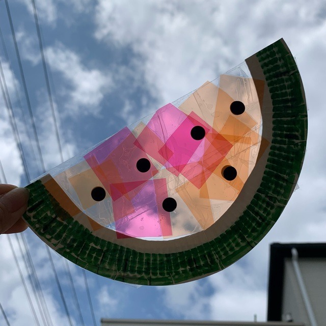 【みんなの投稿】スイカ製作 スイカのサンキャッチャー