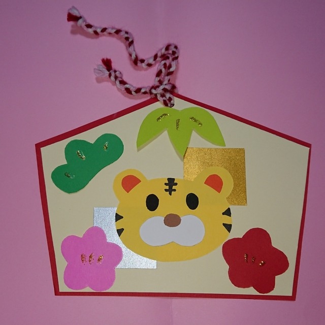 【みんなの投稿】お正月の絵馬を作ってみました❗