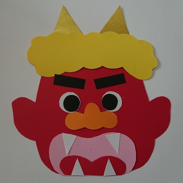 【みんなの投稿】鬼の製作をしました。