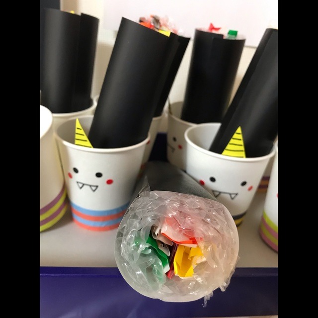 【みんなの投稿】【紙コップ鬼　恵方巻き】