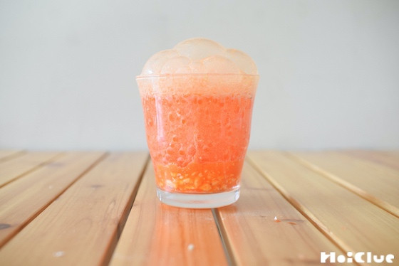 【実験遊び】ボコボコ湧き上がる！炭酸マグマ〜素材／ 入浴剤〜