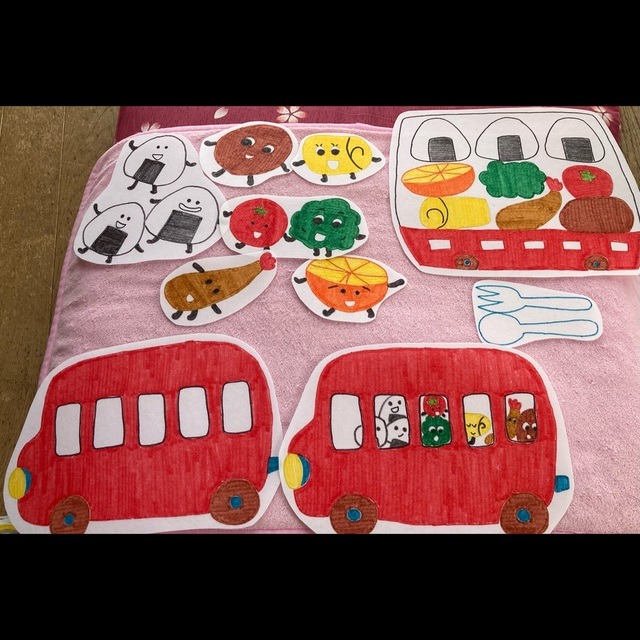 【みんなの投稿】パネルシアター  「おべんとうバス」