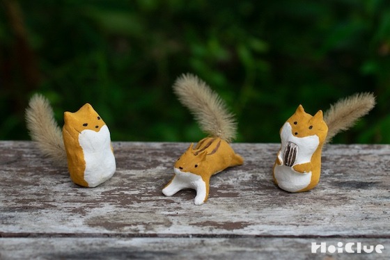 【自然遊び】もふもふしっぽのリスを作ろう〜素材／ねこじゃらし〜