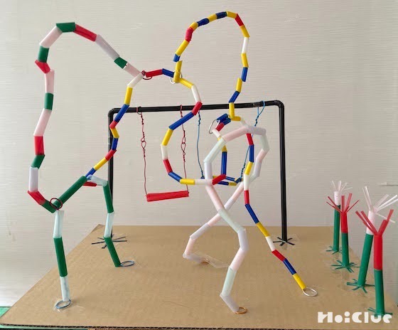 つなげて通して作る世界〜ストロー工作〜