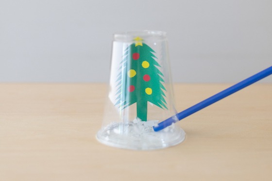 フーフー吹いて紙吹雪！プラカップスノードーム〜素材／プラカップ〜