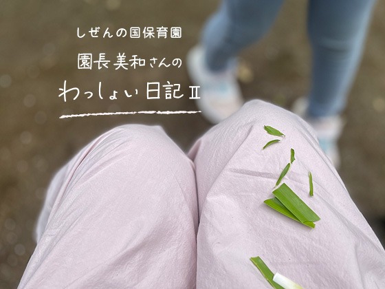 しぜんの国保育園 園長美和さんのわっしょい日記II （第二回）「葉っぱを裂く」