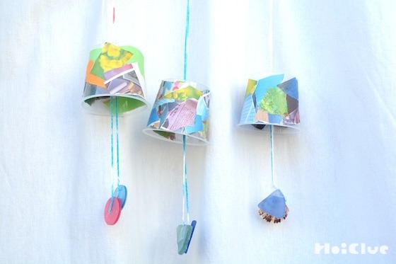 シーグラスの涼やか風鈴〜素材によっていろいろな音に出会える製作遊び〜