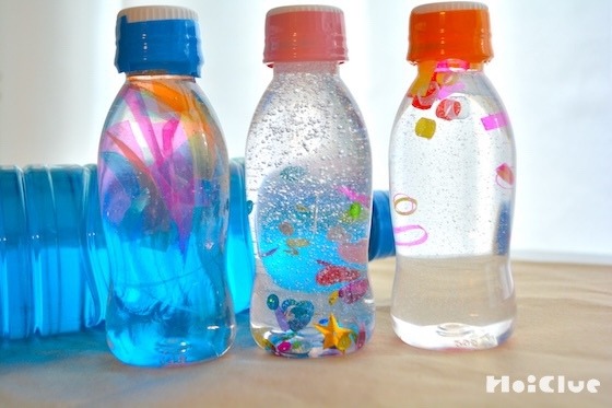 きらきらペットボトル〜水の動きをじっと見るのが楽しい手作りおもちゃ〜