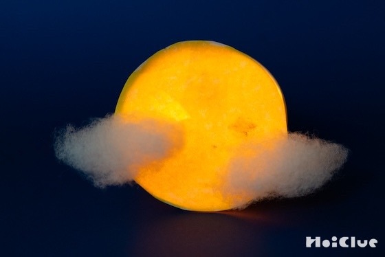 明るい満月がお部屋の中に。お月見ランプづくり〜素材／LEDキャンドル〜