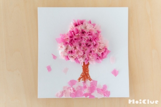 ぎゅっと押すと、桜が咲いた!春を感じる制作あそび〜素材/フラワーペーパー〜 ぎゅっと押すと、桜が咲いた!春を感じる制作あそび〜素材/フラワーペーパー〜