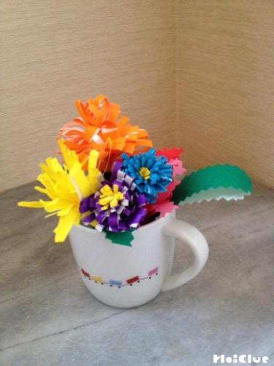 お花のカラフルブーケ〜折り紙を使った本物みたいな製作遊び〜