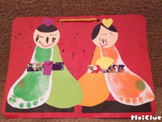 足形お雛様〜乳児さんから楽しめる、ひな祭りにちなんだ製作遊び〜