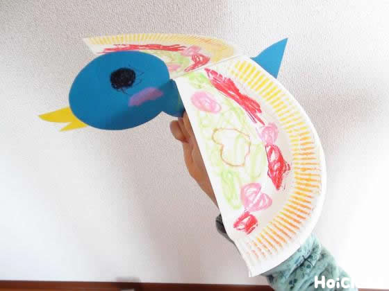 パタパタはばたく鳥〜紙皿1枚で動きが楽しい製作おもちゃ〜