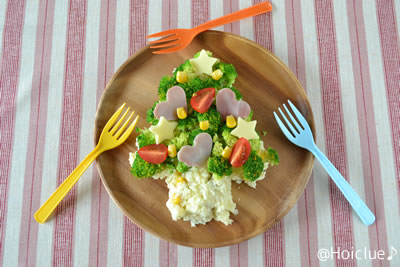 クリスマスツリーサラダ〜作るのも見るのも食べるのも楽しいサラダ