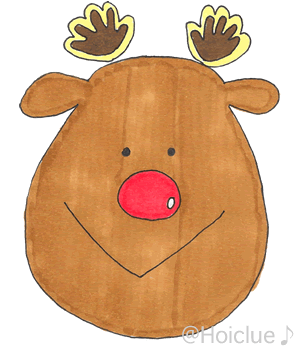 手形でトナカイ～小さな手形がポイント！クリスマス製作遊び～