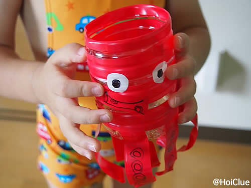 たこさんジョーロ~ペットボトルで簡単手作りおもちゃ〜 たこさんジョーロ~ペットボトルで簡単手作りおもちゃ〜